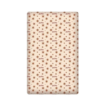 Harry Potter Beige Star gumis lepedő 90x200 cm