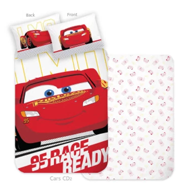 Disney Verdák Ready gyerek, ovis ágyneműhuzat 100×135 cm, 40×60 cm