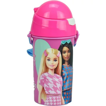 Barbie Happy Thoughts műanyag szívószálas kulacs akasztóval 500 ml Barbie Happy Thoughts műanyag szívószálas kulacs akasztóval 500 ml