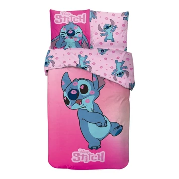 Disney Lilo és Stitch, A csillagkutya Rose Kiss ágyneműhuzat 140×200cm, 65x65 cm Disney Lilo és Stitch, A csillagkutya Rose Kiss ágyneműhuzat 140×200cm, 65x65 cm