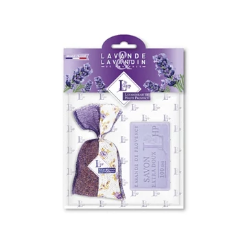 Levendulával töltött Bicolore Violet zsák 18g+levendulaszappan 100g, LAV.LHP8BV