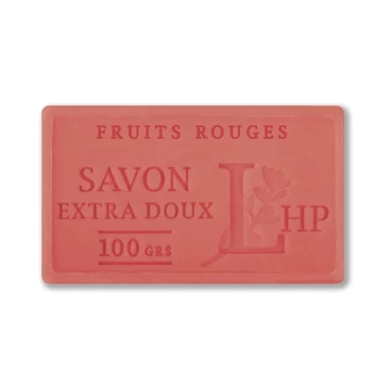 Marseille szappan,növényi olajjal,100g,parabén-tartósítószer-szulfát mentes,hidratáló,celofánban, Fruits Rouges(erdei gyüm.), LAV.LHP25100FRU
