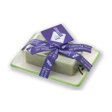 Marseille szappan,növényi olajjal,100g,parabén-tartósítószer-szulfátmentes,hidratáló,szögl.kerámia szappantartóval,oliva, LAV.LHP032OLIV