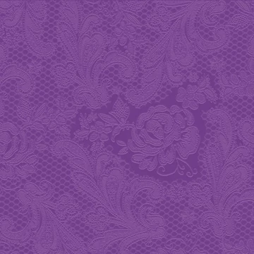 Lace Embossed purple dombornyomott papírszalvéta 33x33cm,15db-os, PPD.C007252