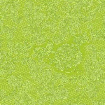 Lace Embossed lime dombornyomott papírszalvéta 25x25cm,15db-os, PPD.B007301