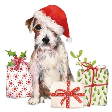 Christmas Pup papírszalvéta 33x33cm,20db-os, PPD.C3333453