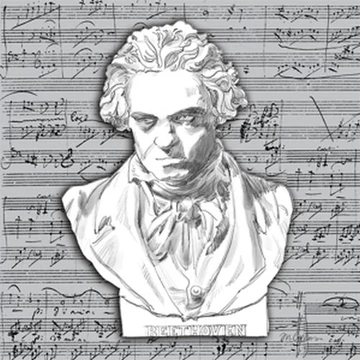 Beethoven papírszalvéta 25x25cm, 20db-os, PPD.B1253507