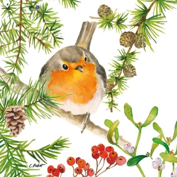Robin in Tree papírszalvéta 33x33cm, 20 db-os, PPD.C3334152