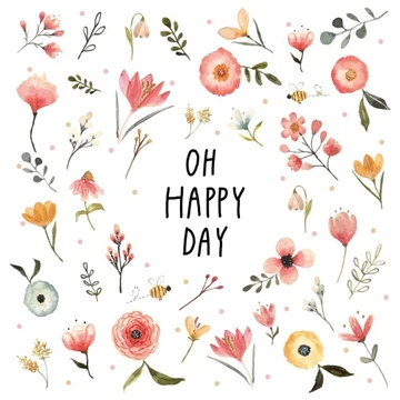 Oh Happy Day papírszalvéta 33x33cm,20db-os, PPD.C1334393