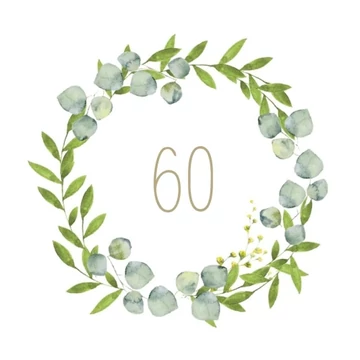 Birthday 60 papírszalvéta 33x33cm, 20db-os, PPD.C133002499