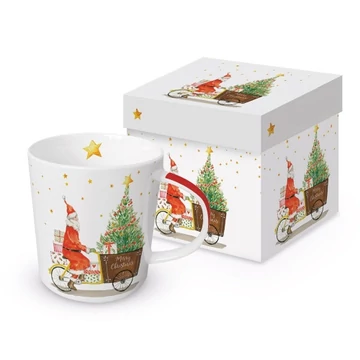 Porcelánbögre 0,35l, dobozban, Santa Delivery, PPD.360302370
