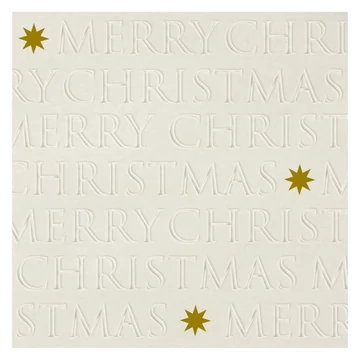 Christmas letters off white papírszalvéta 33x33cm, 20 db-os, PPD.C333102514