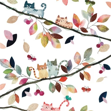 Fall Cats papírszalvéta 33x33cm, 20db-os, PPD.C133002781