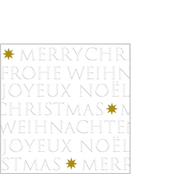 Christmas embossed pearl dombornyomott papírszalvéta 25x25cm,20db-os, PPD.B325302860