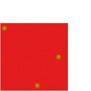 Christmas embossed red dombornyomott papírszalvéta 25x25cm,20db-o, PPD.B325302861