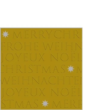 Christmas embossed gold dombornyomott papírszalvéta 25x25cm,20db-os, PPD.B325302885