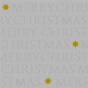 Christmas letters silver dombornyomott papírszalvéta 33x33cm,20db-os, PPD.C333102911
