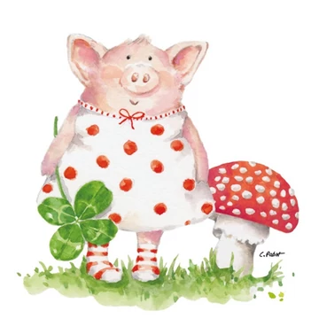 Lucky Piggy papírszalvéta 33x33cm, 20db-os, PPD.C133002972