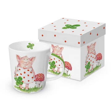 Porcelánbögre 0,4l dobozban, Lucky Piggy, PPD.160302972