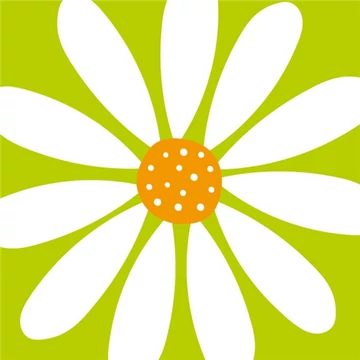 Happy Flower green papírszalvéta 33x33cm, 20db-os, PPD.C133003072