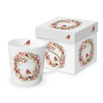 Porcelánbögre 0,4l dobozban, Beautiful Christmas Wreath, PPD.360303129