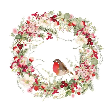 Beautiful Christmas Wreath papírszalvéta 33x33cm, 20db-os, PPD.C333003129 Beautiful Christmas Wreath papírszalvéta 33x33cm, 20db-os, PPD.C333003129