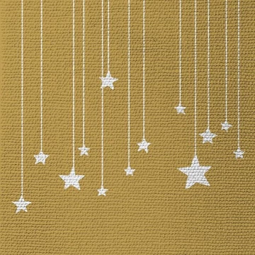 Stars on Canvas gold dombornyomott papírszalvéta 33x33cm, 15db-os, PPD.C333003171