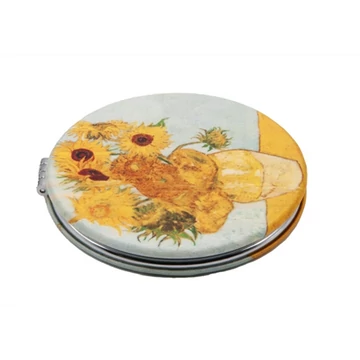 Textilbevonatú zsebtükör 7cm, nagyítós tükörrel, Van Gogh:Napraforgók, FRI.12268 Textilbevonatú zsebtükör 7cm, nagyítós tükörrel, Van Gogh:Napraforgók, FRI.12268