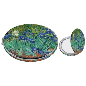 Textilbevonatú zsebtükör 7cm, nagyítós tükörrel, Van Gogh:Íriszek, FRI.12269