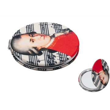 Textilbevonatú zsebtükör 7cm, nagyítós tükörrel, Mozart, FRI.12287 Textilbevonatú zsebtükör 7cm, nagyítós tükörrel, Mozart, FRI.12287
