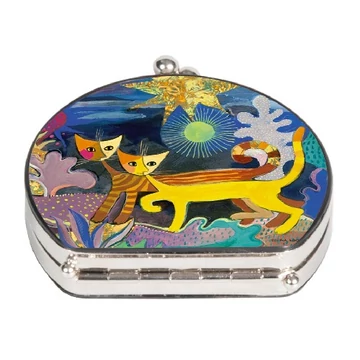 Zsebtükör nagyítós, texltilbevonatú, 7x7,5x2,5cm,Rosina Wachtmeister:Wonderland, FRI.12342 Zsebtükör nagyítós, texltilbevonatú, 7x7,5x2,5cm,Rosina Wachtmeister:Wonderland, FRI.12342