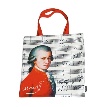 Textil bevásárlótáska 38x40cm, polyester, Mozart, FRI.12725