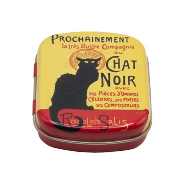 Fémdoboz 6,3x1,8x5,2cm, Chat Noir, FRI.18621