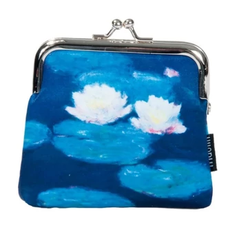 Csatos pénztárca 10,5x10x3cm, polyester, Monet: Water Lilies, FRI.18921