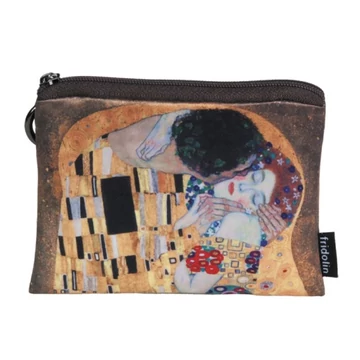 Mini pénztárca, polyester, 12x1,5x10cm, Klimt:The Kiss, FRI.19292