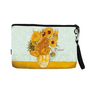 Kozmetikai táska 25x3x17cm, polyester, Van Gogh:Napraforgók, FRI.19377