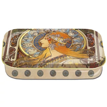 Fémdoboz 10x2x6,2cm,Mucha:Zodiac , FRI.19426