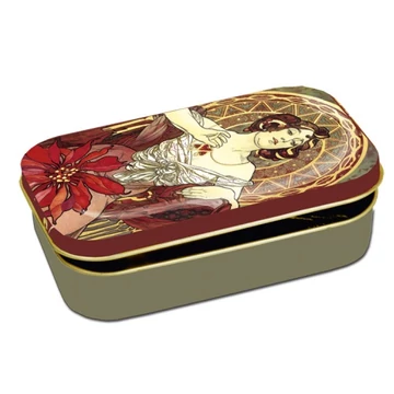 Fémdoboz 10x2x6,2cm, Mucha:Jacqueline, FRI.19427