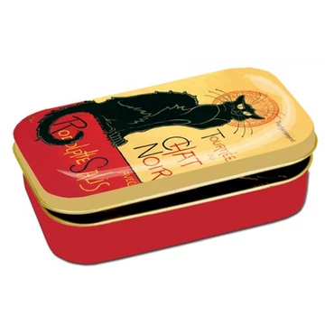 Fémdoboz 10x2x6,2cm, Chat Noir, FRI.19431