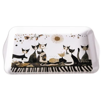 Fémtálca 32x2x19cm,Rosina Wachtmeister:Cats Sepia, FRI.19492