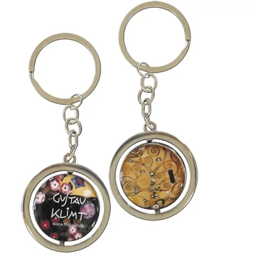 Kulcstartó fémkarika kétoldalas, Klimt:Életfa, FRI.19618
