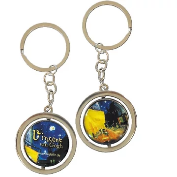 Kulcstartó fémkarika kétoldalas,Van Gogh:Kávéház éjjel, FRI.19635