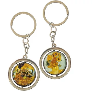 Kulcstartó fémkarika kétoldalas,Van Gogh:Napraforgók, FRI.19636 Kulcstartó fémkarika kétoldalas,Van Gogh:Napraforgók, FRI.19636