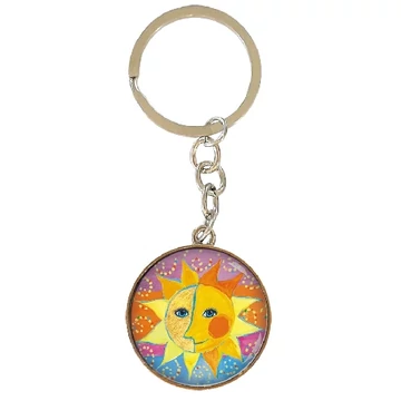 Kulcstartó fémkarika egyoldalas,Rosina Wachtmeister:Sonne, FRI.19653