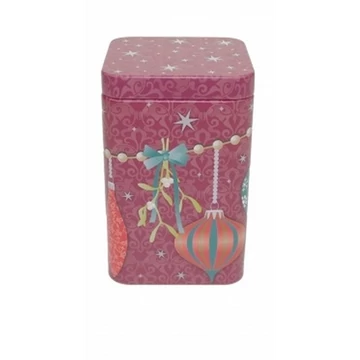 Konyhai fémdoboz 72x72x100mm, Xmas Ornaments, GAW.3392/044