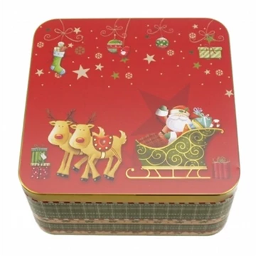 Konyhai fémdoboz 187x187x80mm, Christmas Magic, GAW.3394/107