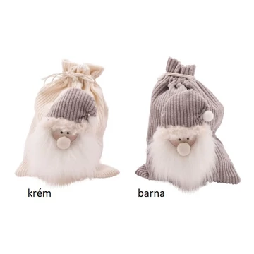 Natúr-szürke plüsszsák télapóval, 15x3x20cm, Geh.22201331 Natúr-szürke plüsszsák télapóval, 15x3x20cm, Geh.22201331