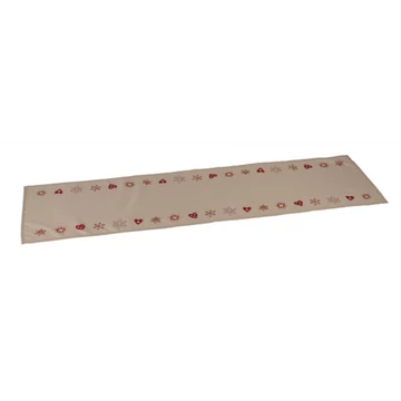 Asztali futó piros szives, csillagos, 40x150cm, polyester, Geh.22406008 Asztali futó piros szives, csillagos, 40x150cm, polyester, Geh.22406008