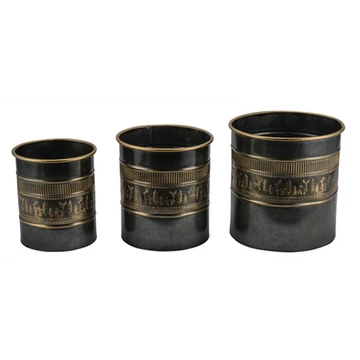 Cink virágedény 3 részes, 20,5x20,5x23,5/24x24x26,5/28,5x28,5x29cm, bronzos szarvasos, Geh.22405109 Cink virágedény 3 részes, 20,5x20,5x23,5/24x24x26,5/28,5x28,5x29cm, bronzos szarvasos, Geh.22405109