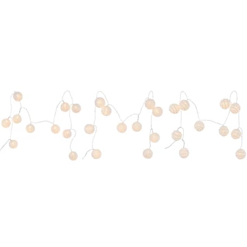 LED-es girland fehér hógolyókkal, 200x5x5cm, műanyag, Geh.22503048 LED-es girland fehér hógolyókkal, 200x5x5cm, műanyag, Geh.22503048